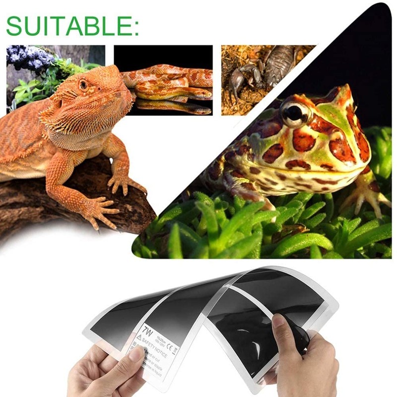 Reptile Heating Pad with Temperature Adjustment, 110V 7W Heat Mat