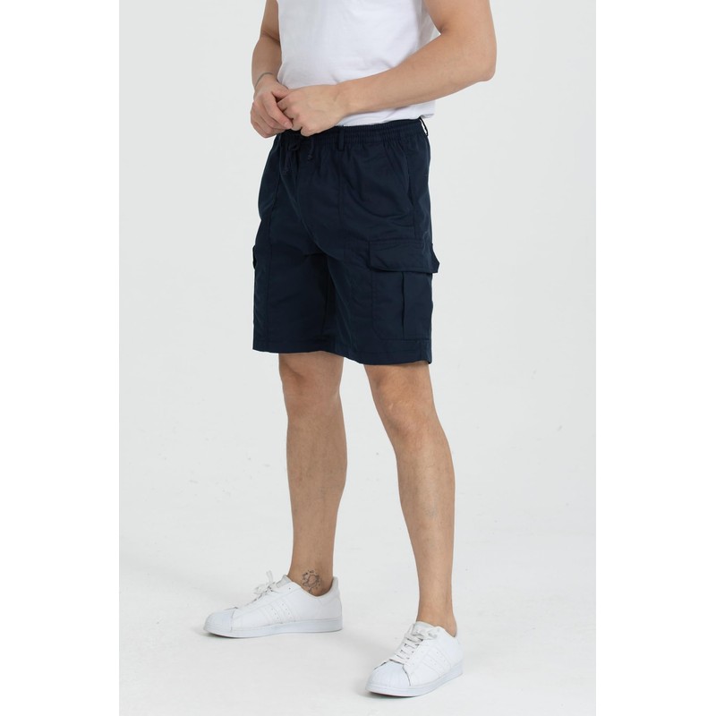Kendindza Men's Cargo Shorts with Pockets, Zip and Drawstring -