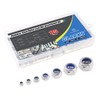 Glarks 175pcs Metric 304 Stainless Steel Nylon Lock Nut Assortment