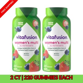 vitafusion Women’s Multivitamin Gummies 220ct Biotin Zinc C D B 2-Pack – Vitafusion