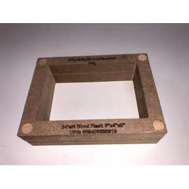 slipGrip 2-Part Foundry Wood Flask for Sand Casting Jewelry Or Craft Making Tool 6"x4"x2"