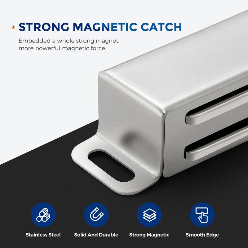 Ravinte Cabinet Door Magnets, 90lbs Strong Magnetic Door Catch, Heavy