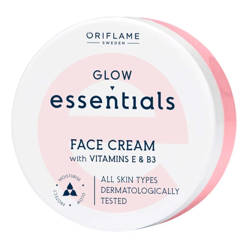 Crema Facial Aclaradora Oriflame Vitaminas E y B3 Glow Essentials