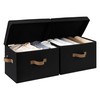 StorageWorks Fabric Storage Bins with Lid, Decorative Storage Boxes for