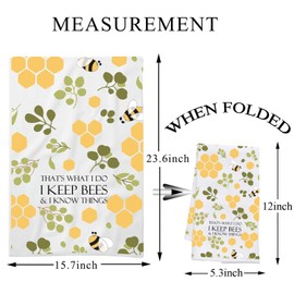 PLITI Bee Kitchen Towel Bee Lover Gift That’s What I Do I Keep Bees I Know Things Beekeeper Gift Honeybee Gift Bee Fan Gift (Keep Bees TWU)