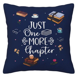 Spwasplo Book Lovers Gifts Pillow Cover 18x18 Inch - Librarian Gift Pillowcase - Book Club Gifts for Reading Lover Bookish - Literary Gift Ideas - Best Bookworm Gifts on Birthday Christmas Graduation