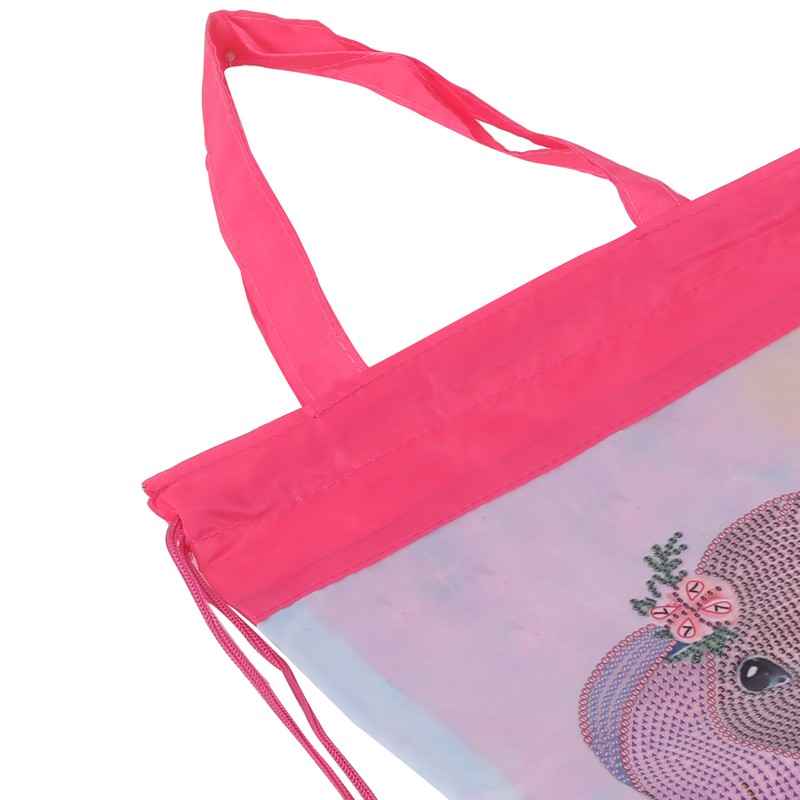 Backpack Bag WearResistant Large Capacity Rhinestones Painting with Drawstring Home