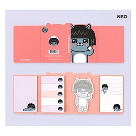 Kakao Friends 4 Sticky Memo Pad-Neo