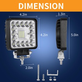 LED Pod Lights, LED Lights Cubes, for Motorcycle SUV ATV UTV 4x4 Van Jeep Pickup Golf Cart Camper, 4 Pack 10000 Lumen Fog Light for Truck