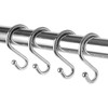 Metal Shower Curtain Hooks，Set of 12 Rings，Rust Resistant S Shaped