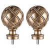 Ycolnaefllr Round Replacement Finials for 1 and 7/8 Inch Curtain