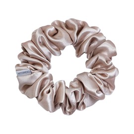 MTSNOO Silk Scrunchies for Hair Sleep 100% Pure 22 Momme Mulberry Silk Scrunchies for Curly Hair with Elastic Band 1 Pack Silk Hair Ties Ropes Scrunchies Set for Women Girls