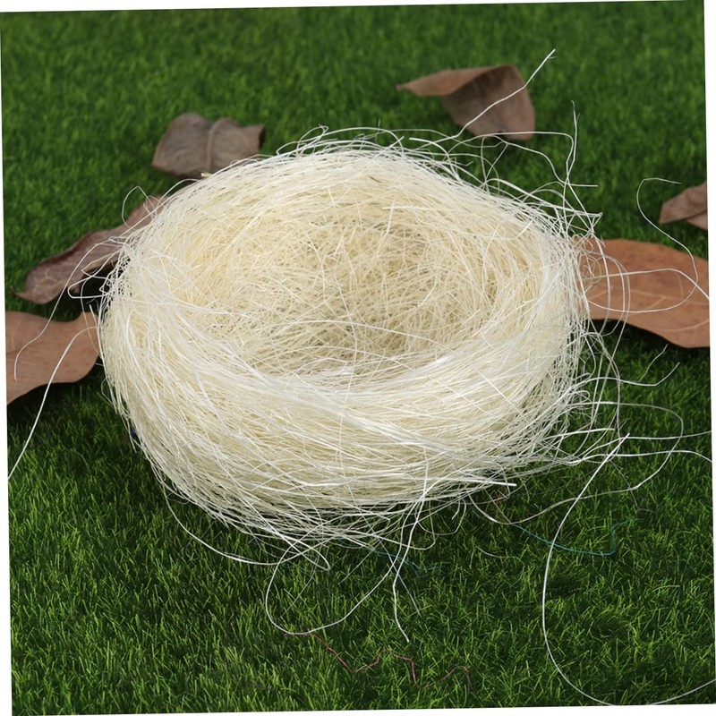 IWOWHERO 6pcs Artificial Chicken Nest Easter Decor Thread Chicken Coop