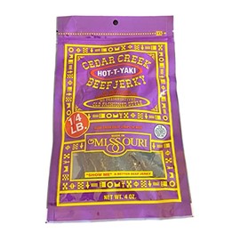 Cedar Creek Beef Jerky (Hot-T-Yaki) 4 Ounce Pack
