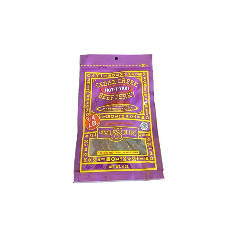 Cedar Creek Beef Jerky (Hot-T-Yaki) 4 Ounce Pack