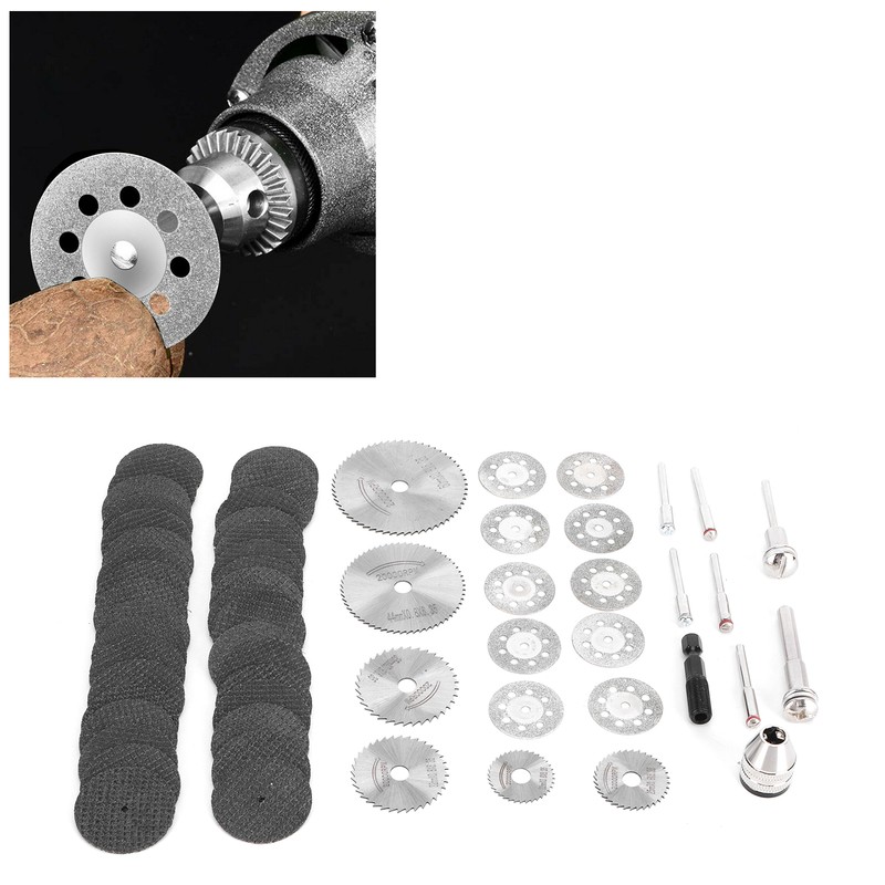 60Pcs/Set Cutting Disc Saw Blade Chuck Set for Electric Drill