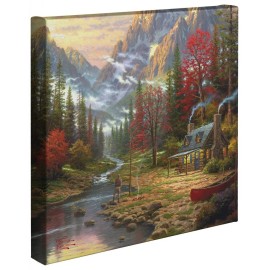 Thomas Kinkade The Good Life 14 x 14 Wrapped Canvas