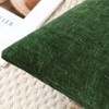 OTOSTAR Chenille Throw Pillow Covers 18x18 Inch Soft Farmhouse Green