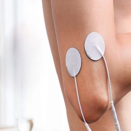 SensaMed - 4 Electrodos Faciales Pads Parches Redondos Circulares Tens 7000 Tens 3000 Caretec Iv Besmed Dr. Ho's Globus Kwd 808 Color Blanco