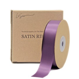 LASOIE Satin Ribbon for Flower Bouquet Gift Wrapping for Crafts Bows for Girls Hair Presents Bookmarks Birthday Party Decorations Wedding Invitations Decorative for Craft Faded Purple 25mm 1 Inches