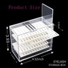 Mekupeu 5 Layer Makeup Organizer Storage Box Clear Eyelash Storage