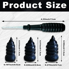 100 Pcs Tire Repair Rubber Nail, Tire Repair Screws Tire Repair Nail Tire Screws Plugs 3 Size Fast Tool with Screwdriver Self-Service Tire Screw Plug Repair Kit for tire Puncture Repair