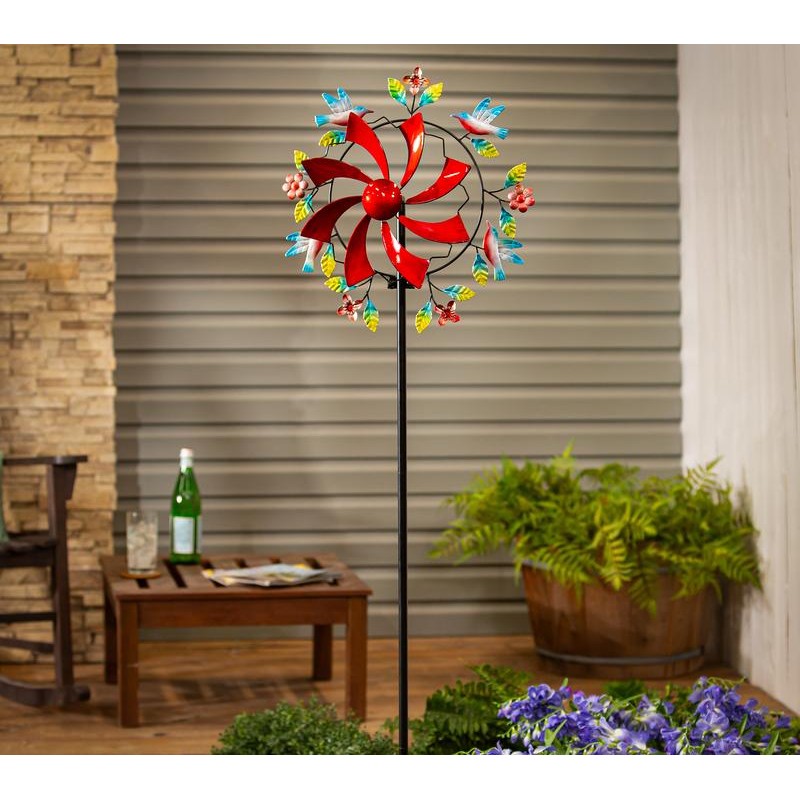 QVC Plow & Hearth Interchangeable Garden Wind Spinner - Color: