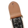 Guitar Strap Black Lace Design Adjustable Length Universal Strap for