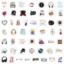 100PCS Music Graffiti Stickers for Kids Teenagers Adults Boys Girls,Music Lovers Decals Decoration Party Laptop Guitar Water Bottle Skateboard Luggage Bicycle