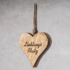 levandeo Favourite Place Hanger Height 15 cm Heart Mango Wood Lettering Wall Decoration Door Sign Wooden Decoration Home Decoration