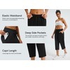 Maxbee Capri Pants for Women Drawstring Workout Sweatpants Comfy Lounge