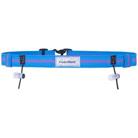 FuelBelt Reflective Race Number Belt, Honolulu Blue/Maui Pink