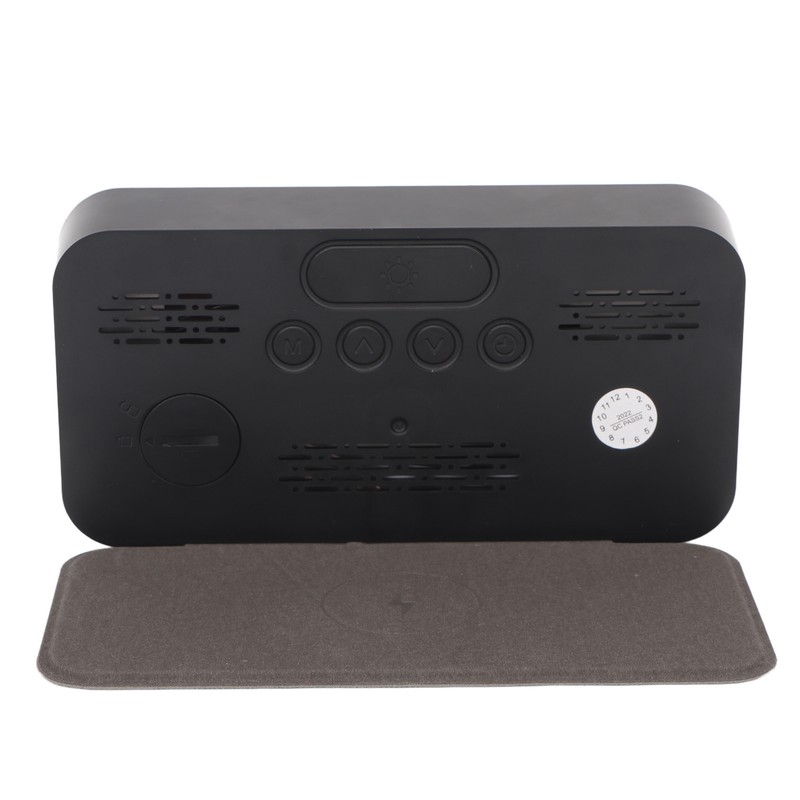 Wireless Charging Alarm Clock USB Reverse Charging LED Large Screen