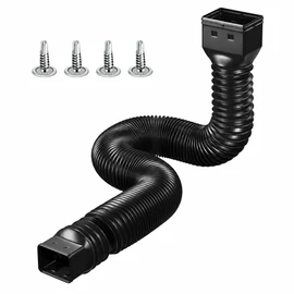 Retractable Downspout Extension for Rain Gutters – Adjustable Drainage Extender with Screws for Yard & Home Exterior