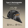 ProtoArc Ergonomic Bluetooth Vertical Mouse, EM11 NL Wireless Rechargeable Optical
