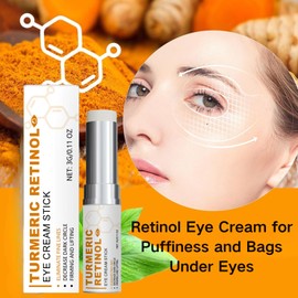 2PCS Lumibalm for Under Eye Bags & Puffiness - Turmeric Retinol Eye Cream Stick - Hydrating Eye Balm Stick Reduces Fine Lines, Dark Circles, Anti-Aging Eye Brightener