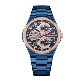 TEARTRACE Men's Watches Chronograph Analog Stop Watch Waterproof Business Casual Big FaceTT6038-CLR-DLwatches, Blue, sport