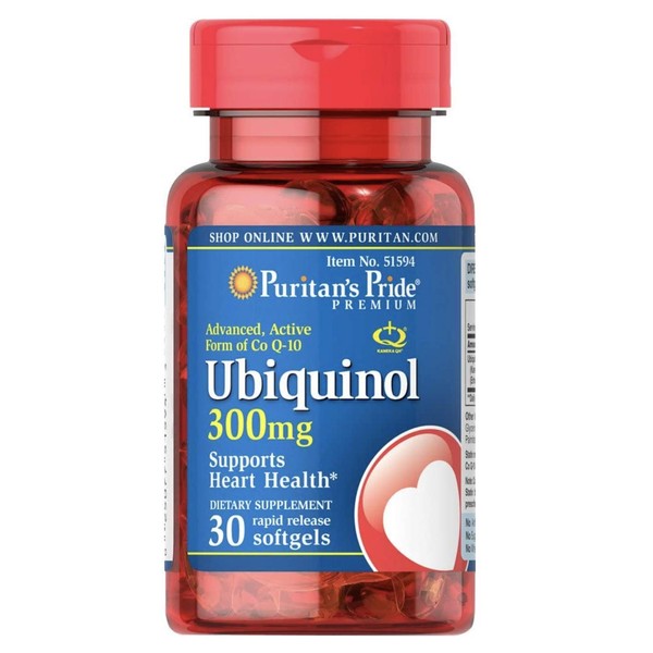 Ubiquinol 300mg, Supports Heart Health,30 Softgels by Puritan's Pride