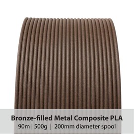 Protopasta Bronze Filled PLA 3D Printer Filament | ProtoPlant Metal-Filled PLA Plastic Printer Filament with 60% Bronze | Polish and Patina Friendly Metal Composite Filament | 500g Metallic Spool