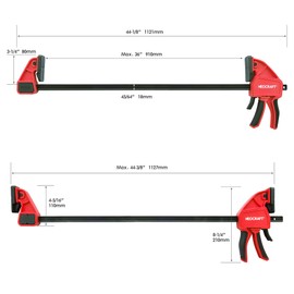 Neocraft 2-Pack Bar Clamps for Woodworking, One-Handed Clamp/Spreader, 36 inches Wood Clamps Set, medium-Duty Quick-Change F Clamp with 360 lbs clamping force