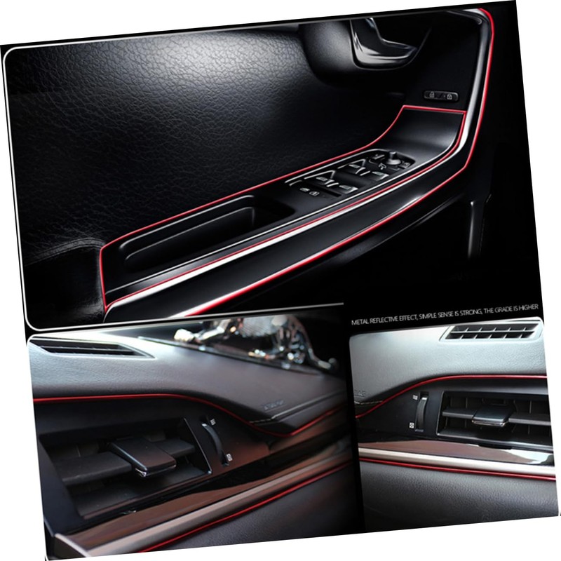 Mikinona Decoration Moulding Trim Strip Car Decor Red