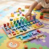 Número anillo tablero De Juego De Pesca (juego Montessori)