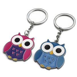 [YUAWIN] Pair Key Chain Owl Couple Key Accessories Key Ring Pair Gift Key Chain Gift for Husband Wife Anniversary Set of 2