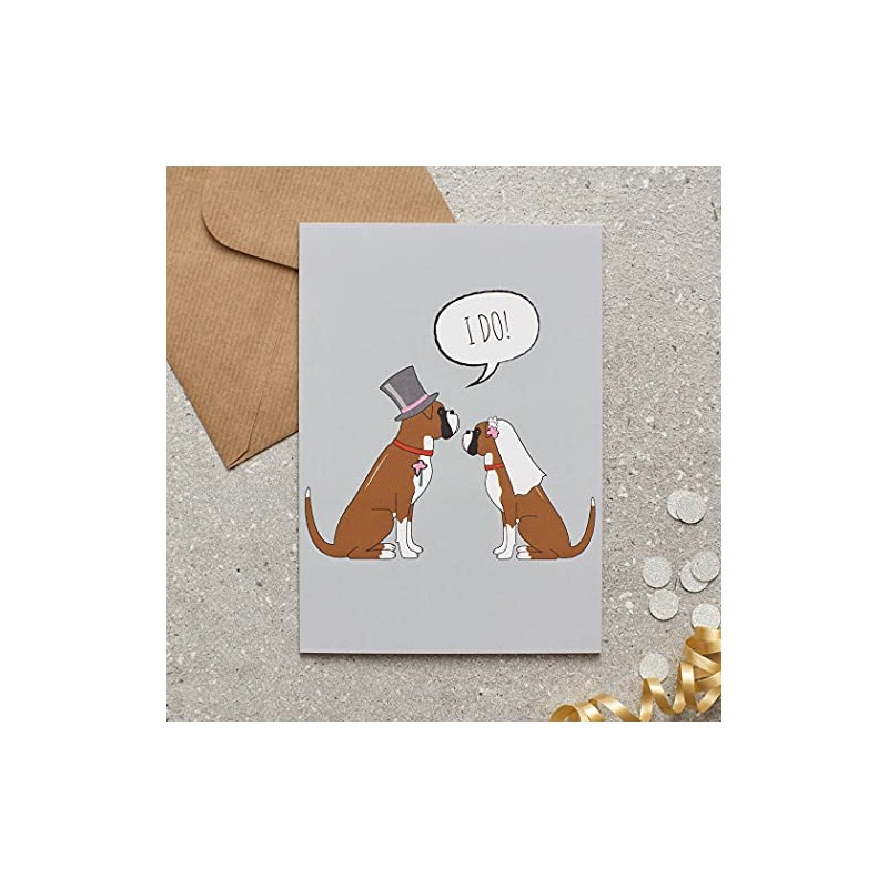 Sweet William Boxer Wedding/Engagement Card