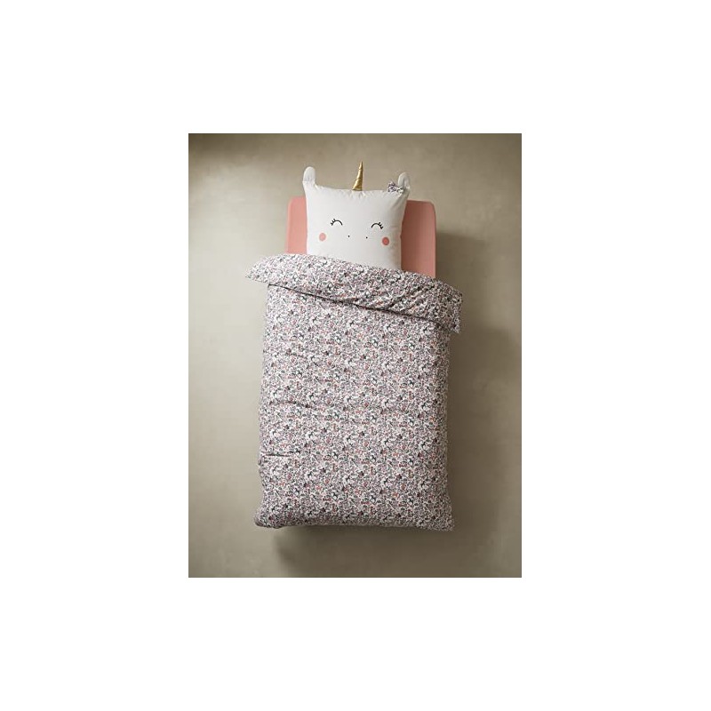 VERTBAUDET Children's Bedding Set, Unicorn Land, Oeko-Tex®, Purple/Multicoloured 140 x