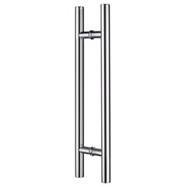 TOGU TG-6012 48 inches Solid Standoffs Heavy-Duty Commercial Grade-304 Stainless Steel Push Pull Door Handle/Barn Door Pull Handle/Glass Pulls, Mirror Polished Chrome Finish