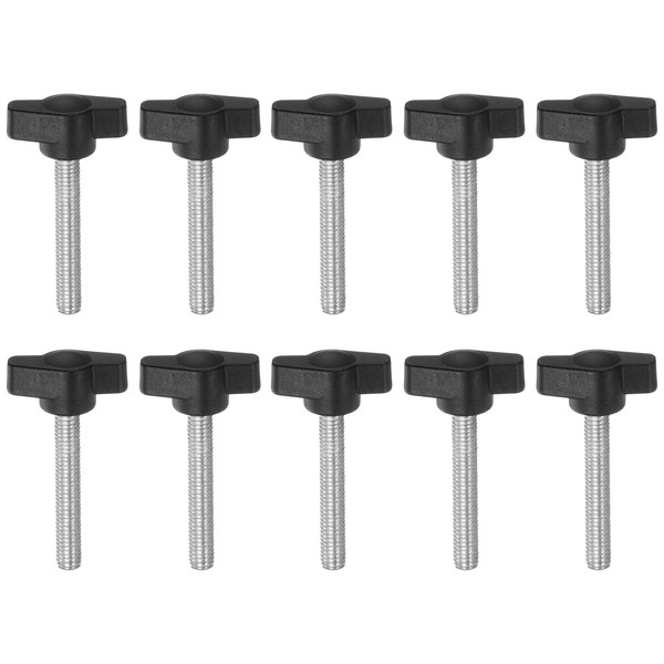 uxcell 10pcs Tewing Knob Thumb Screw M6 x 45mm Standard