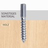 SKIR'CO Pack of 10 Hanger Bolts M10 x 200 mm,
