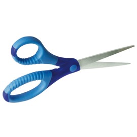 Wedo 773603 Bastelschere (Gripy 6 Zoll spitz, aus rostfreiem Edelstahl, 17,5 cm) blau