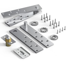 TheElves Pivot Hinge, Heavy Duty Pivot Hinge Hardware Kit 180°/360° Rotation for Hidden Secret Door & Bookcase Door, Invisible Hardware Support up to 300lbs for Swinging Doors & Sliding Doors